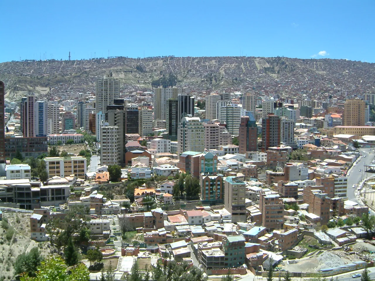 The city of La Paz, Bolivia