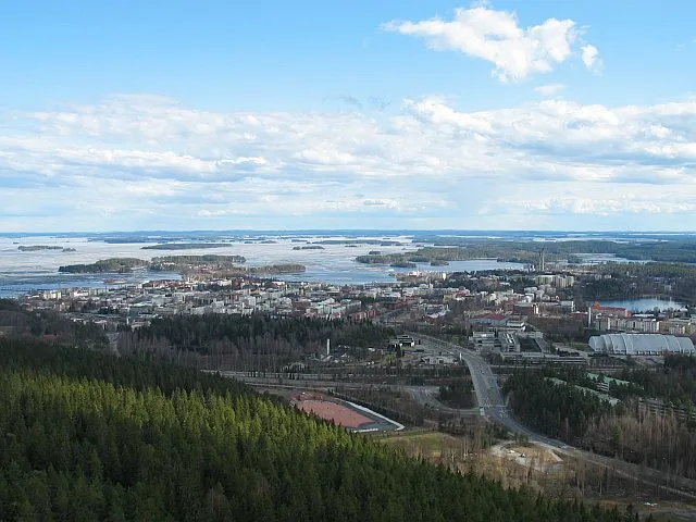 Näkymä Kuopioon Puijon tornista
