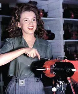 Marilyn Monroe in a 1940s-era photograph