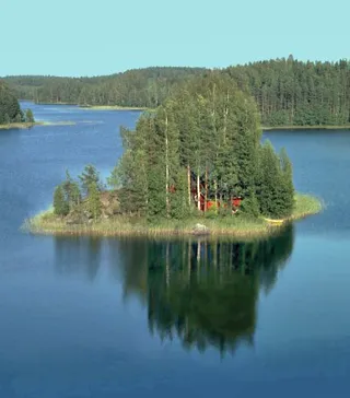 Suomalainen kesämökki (kuvituskuva)