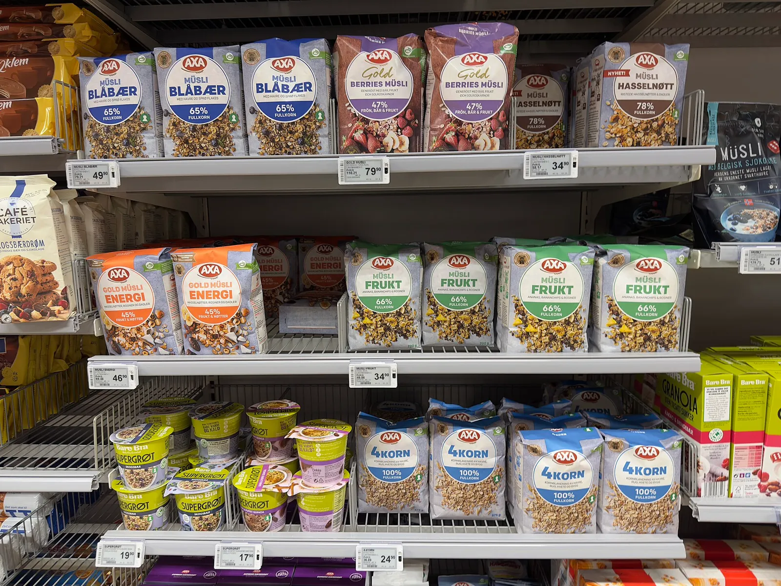 Ruokakaupan hyllyrivistö