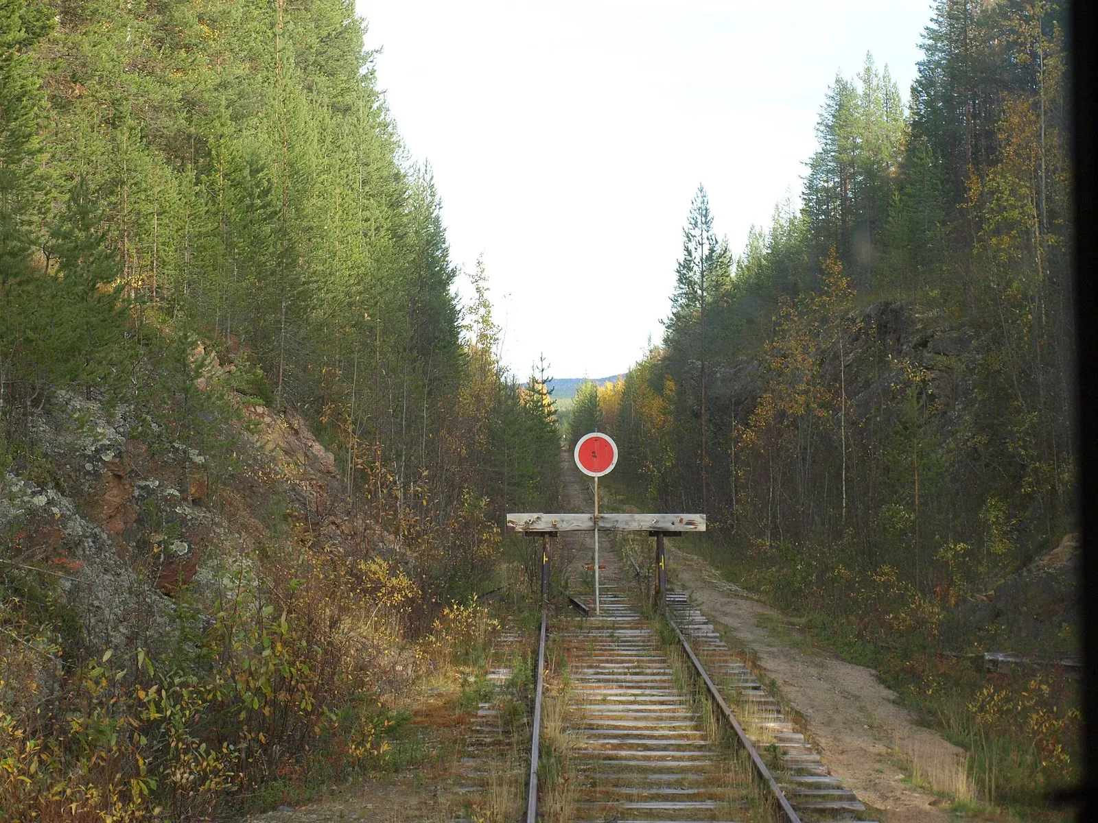Rautatien päätepuskin Kelloselässä