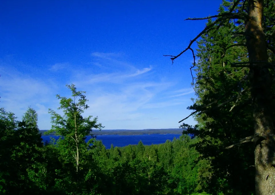 Suomalainen järvimaisema kesällä