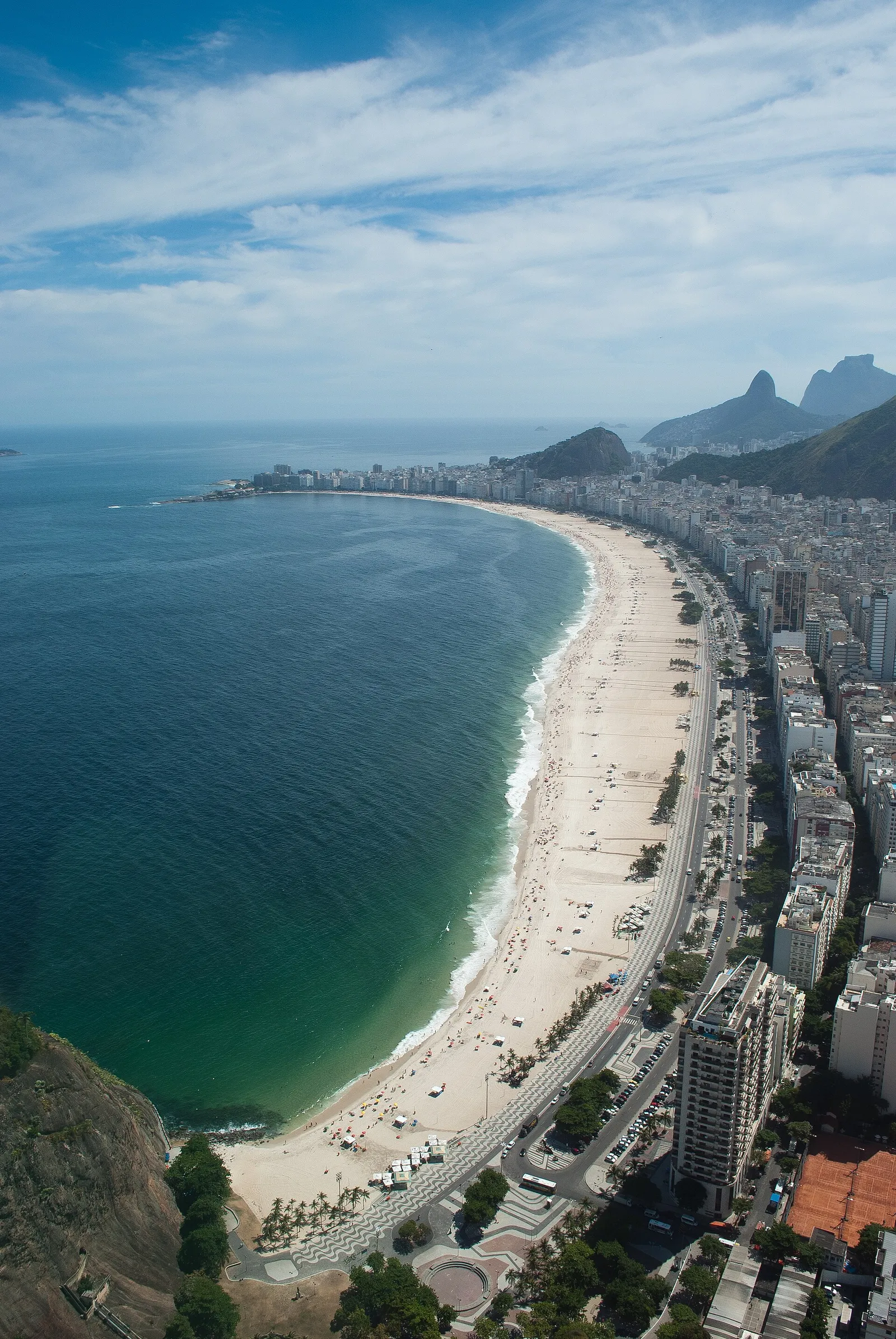 Ilmakuva Copacabanan rannasta Rio de Janeirossa