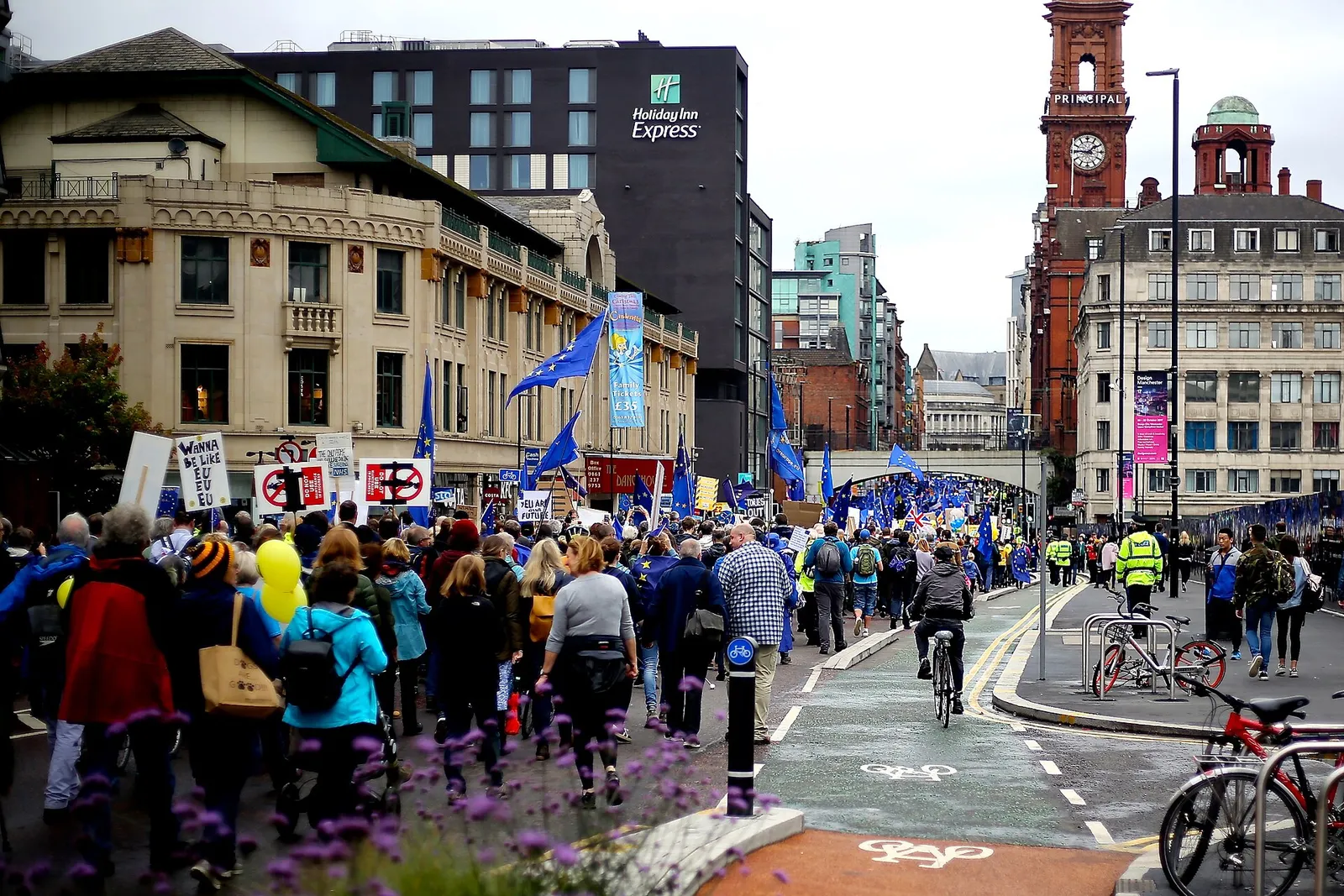 Brexitin vastainen mielenosoitus Manchesterissa (arkistokuva 2017)