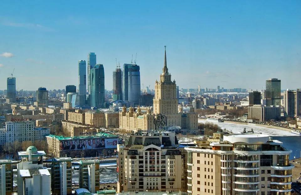 Moscow-Cityn rahoituskeskittymän pilvenpiirtäjiä (kuvituskuva)