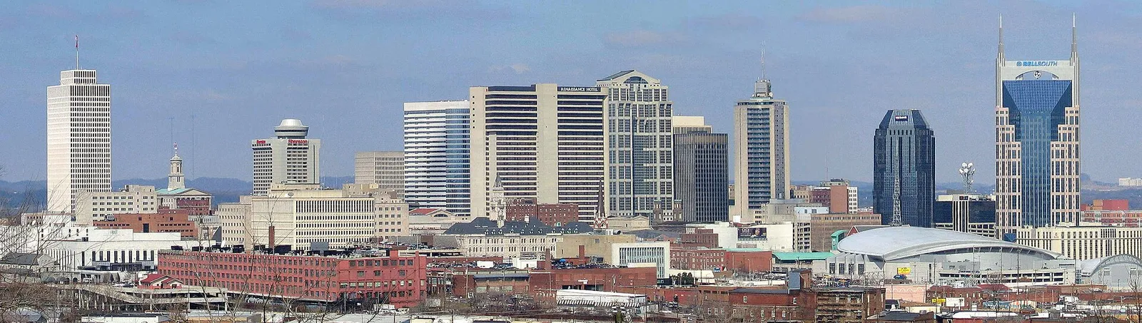 The Nashville, Tennessee skyline
