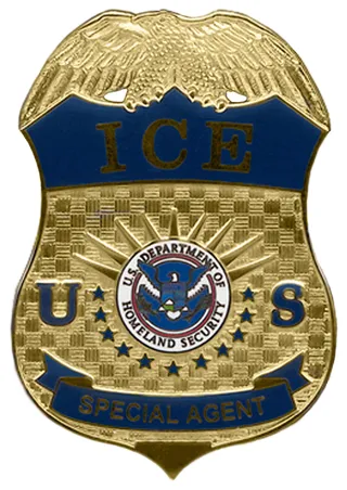 U.S. Immigration and Customs Enforcement badge